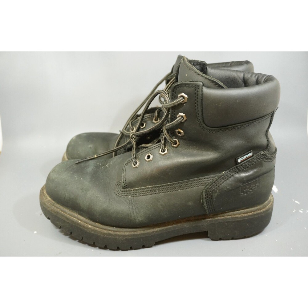 Timberland Pro Boots Mens Size 10.5 M Direct Attach Soft Toe Work Black Leather